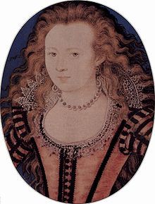 a painting of a woman with long hair and wearing a black dress is shown in an oval frame