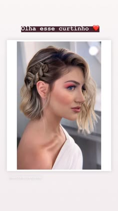 Gala Short Hairstyles, Shirt Hair Wedding Hairstyles, Bridesmaid Short Hairstyles, Tuns Bob Lung, Short Hair Bridesmaid Hairstyles, Bridemaids Hairstyles, Simple Prom Hair, Prom Hairstyles For Short Hair, Hoco Hair Styles