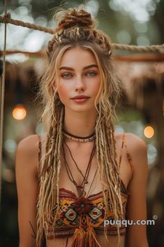 Festival Hairstyles: Unleash Your Inner Boho Chic at Coachella - Puqqu Bohemian Festival Hair Accessories, Summer Festival Bohemian Headband, Bohemian Festival Headpiece, Bohemian Festival Headband Headpieces, Bohemian Festival Headband, Looks Hippie