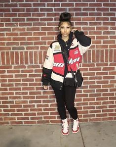 Sheena Nachae''s Amazon Page Winter Outfits Blackgirl Street Wear, Chill Winter Outfits Blackgirl, Nba Game Outfit Black Woman Winter, Blackair Jacket Outfit, Modest Tomboy Outfits, Cold Weather Outfits Black Women, Winter Fits Black Women, Outfits With Jordan 1s, Winter Outfits Blackgirl