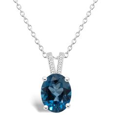 in stock Macy's Blue Fine Jewelry, Macy's Blue Jewelry With Diamond Accents, Macy's Blue Diamond Accented Jewelry, Macy's Blue Diamond Accent Jewelry, Classic Blue Necklace With Accent Stones, Classic Blue Necklaces With Accent Stones, Classic Blue Jewelry From Macy's, Classic Blue Macy's Jewelry, London Blue Topaz