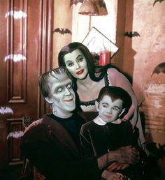 the addams are posing for a family photo