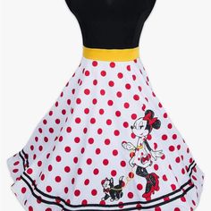 Disney Dress Shop Minnie Mouse And Figaro Rock The Dots Womens New With Tag Perfect Condition No Flaws Smoke Free Home Size 1xl Disney Dress, Disney Dresses, Disney Ladies, Black Red, Minnie Mouse, Dress Shop, Black And Red, Dots, Midi Dress