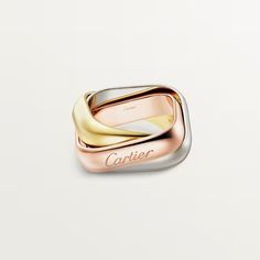 Trinity Ring, large model Luxury Yellow Gold Couple Rings With Polished Finish, Modern Cartier Rings As A Gift, Modern Cartier Rings With Polished Finish, Modern Gold Cartier Rings, White Cartier Rings In Fine Jewelry, White Cartier Ring - Fine Jewelry, Modern Cartier Yellow Gold Rings, Cartier White Diamond Ring Elegant, White Cartier Fine Jewelry Ring