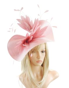 Hats By Cressida Kentucky Derby & Ascot Fascinator Hats Candy Dusty Blush Pink Amy Kentucky Derby Fascinator Free form candy pink base trimmed a large spray of dusty blush pink hackle and coque feathers Base measures 14 inches wide Mounted with a matching headband. If you prefer a headband to match your hair, please make a note at check out what colour headband you want. Make a bold statement with the Amy Fascinator Hat - the perfect accessory for the Kentucky Derby or Royal Ascot fascinator hat Summer Ceremony Hats And Headpieces, Fitted Mini Hats For Spring Ceremonies, Elegant Pink Headpieces For Ceremonies, Elegant Pink Fascinator For Ceremony, Pink Summer Wedding Costume Hat, Pink Wedding Costume Hats For Summer, Pink Wedding Hats And Headpieces For Summer, Pink Summer Wedding Costume Hats And Headpieces, Pink Top Hat For Summer Wedding