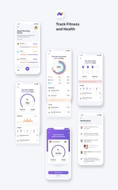 the app design for track fitness and health