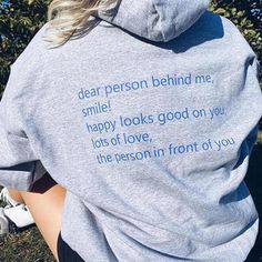 Dear Person Behind Me Hoodie, Person Behind Me Hoodie, Dear Person Behind Me, Hoodie Aesthetic, Aesthetic Hoodie, Streetwear Sweatshirt, Casual Girl, Oversize Hoodie, Knit Cuff