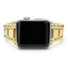 Created exclusively for your Apple Watch®, this watch bracelet is crafted from 18K gold links. Watch face sold separately. Classic Gold Watch Accessories With Solid Link, Gold Watches With Rectangular Links, Gold Bracelet Strap Watch Bands For Formal Occasions, Gold Watches With Rectangular Links For Formal Occasions, Timeless Yellow Gold Watch Bands With Polished Finish, Luxury Yellow Gold Jewelry And Watches With Bracelet Strap, Timeless Yellow Gold Polished Watch Bands, Luxury Gold Apple Watch Band With Bracelet Strap, Elegant Gold Watch Band With Bracelet Strap