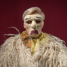 Theatrical mask made of papier mache with ties. One-of-a-kind mask Papier Mache Masks, Theatrical Mask, Puppetry Theatre, Theater Mask, Theatre Masks, Costume Masks, Costume Mask, Kids Boutique, Mask Making