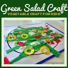 the green salad craft is made with paper and scissors