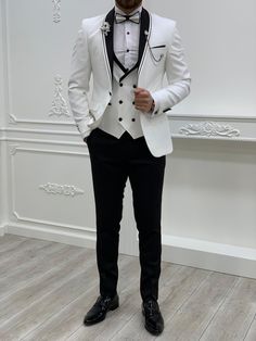 Napoli White Slim Fit Shawl Lapel Tuxedo – brabion Bespoke White Tuxedo For Semi-formal Events, White Fitted Tuxedo Three-piece Suit, White Single-breasted Tuxedo For Groom, Semi-formal White Tuxedo With Suit Collar, Best Wedding Suits For Men, Luxury White Single-breasted Tuxedo, Shawl Lapel Tuxedo, Austin White