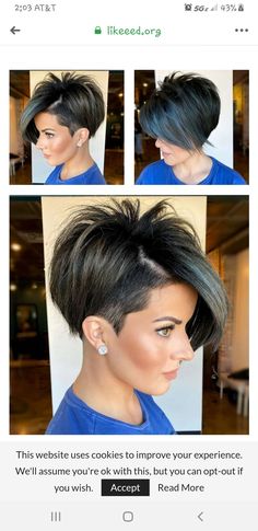 Super Short Hair For Women, Funky Pixie Cut, Pixie Color, Short Hair For Women, Shaved Hairstyles, 60s Hair, Asymmetrical Pixie, Choppy Bob