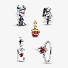 MINISO925 sterling silver jewelry Disney full set Cruella De Vil Maleficent pendant suitable for Cruella Keychain, Pandora Original, Pandora Collection, Diy Jewelry Gifts, Diy Pendant Necklace, Pandora Disney, Diy Charm Bracelet, Masks Masquerade, Maleficent