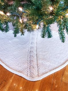 a close up of a christmas tree skirt