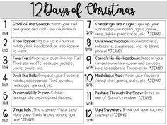 the twelve days of christmas printable for kids to use in their classroom or home