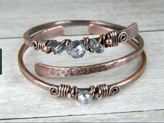 Copper Jewelry Diy, Copper Bangles, Chainmaille Jewelry, Metal Jewelry Making, Copper Bracelets, Wire Bangle Bracelets, Wire Wrap Jewelry Designs, Copper Jewellery