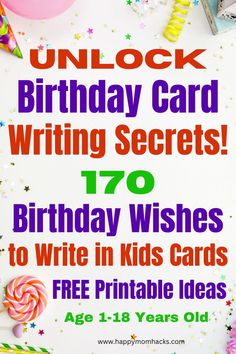 birthday cards for kids to write in front of them with the text unlock birthday card writing secrets