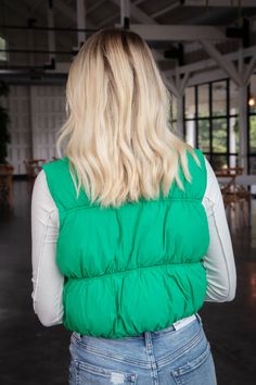 Keep it cool and stylish with the Beth Quilted Puffer Vest. This eye-catching vest features a cropped style and a quilted design for a unique and trendy look. Zip up with ease using the convenient zipper closure. Perfect for adding some playful flair to any outfit. General Info: Self: 100% Nylon Lining and Filling: 100% Polyester Hand Wash Cold Quilted Cropped Zipper Closure Fit Guide: Shape & Fit: Fitted, Cropped Fabric Elasticity: No Stretch Fabric Texture: Quilted Model Info: Height: 5’8” | Bust: 32” | Waist: 24” | Hip: 35” | Size shown: S White Jumpsuit Dress, Keep It Cool, Quilted Puffer Vest, Plus Size Outerwear, Free People Shoes, Vintage Havana, Sporty Girls, Capri Blue, Denim Patchwork