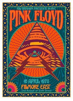 the pink floyd concert poster for fillmore east