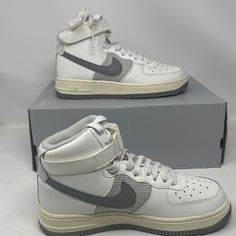 Air Force 1 High Le (Gs) Size 5.5y Style# Dv2236-100 New In Original Box Without Lid Never Been Worn White Casual Nike Air Force 1 Fade-resistant, White High-top Custom Fade-resistant Sneakers, White Low-top Custom Sneakers With Fade Resistance, White Fade-resistant Synthetic Sneakers, White Nike Air Force 1 Sports Shoes, White High-top Nike Air Force 1 With Cushioned Footbed, Casual White Basketball Shoes Fade-resistant, Nike Air Force 1 White With Cushioned Footbed, White Nike Air Force 1 With Round Toe