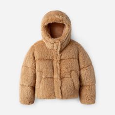 From the super plush faux fur to the perfect length, something about the Ronnie Puffer Jacket High Pile just hits differently. It's designed with an ultra-warm Recycled Synthetic downfill, silky-smooth satin lining, and a roomy hood ready for cold-weather incognito mode. | Faux fur puffer jacket. Self - 100% Polyester. Lining - 100% Polyester. Fill - Recycled Synthetic Down Fill (Polyester). Center front closure with Vislon zipper and The UGG® Logo on metal pull. Hidden snap placket. Soft fleece  inchhand warmer inch pocket linings. Bungee drawcord at hem with The UGG® Logo metal cord stoppers. 22 1/2 inch HPS Length [Size S]. Imported. | UGG® Women's Ronney Puffer Jacket High Pile Faux Fur in Oolong, Size L Ugg Coat, Fur Puffer Jacket, Ugg Jacket, Accessories Jacket, Womens Uggs, Hand Warmers, Puffer Jacket, Outerwear Jackets, Cold Weather