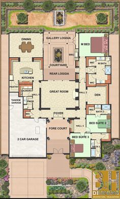 a floor plan for a house with lots of room and space to put in it