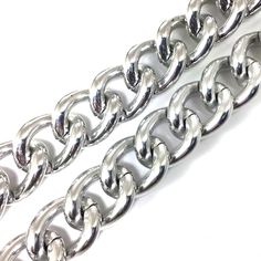 "✦Material: Aluminum, Silver Plated ✦Color: Silver ✦Shape: Curb Link Chain, Cable Chain, Oval Chain ✦Chain Size: 23x17mm ✦Necklace Length: 18\" inches ✦Quantity: Sold by the foot, One feet per unit price;   You order will cut the # of feet from the spool, NOT whole spool! Thanks~! ♕Beautiful & High Quality Chains♕ You will receive the same quality as you see in the pictures. Please Note: The color may appear slightly different on your monitor due to variations in color calibration settings. Kindly allow for a measurement error of 0.2-0.5mm, which may arise from different measurement methods. If you have any inquiries about wholesale orders or any other questions, please do not hesitate to reach out to us. *We appreciate your understanding and thank you for choosing our products!" Chain Silver Necklace, Link Chain Necklace, Chain Silver, Chain Jewelry, Color Calibration, Chain Link Necklace, Curb Chain, Electronic Items, Jewelry Necklace