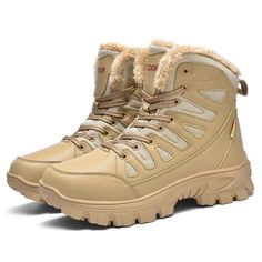 Experience the ultimate in adventure footwear with our All-Terrain Rugged Lace-Up Boots, crafted for those who live life on the move. Tackle urban pavements or rugged trails with boots that promise durability and comfort in every step. Specifications: Size Options: Wide range of sizes for a perfect fit, suitable for all explorers. Material Composition: Expertly made from durable suede and breathable mesh for longevity and tough use. Targeted Age Group: Designed for adventurers seeking footwear t Wear-resistant Lace-up Work Boots For Hiking, Khaki Combat Style Lace-up Hiking Boots, Brown Winter Combat Boots For Adventure, Brown Combat Boots For Adventure In Winter, Wear-resistant Khaki Boots For Outdoor Work, Brown Combat Boots For Winter Adventure, Winter Brown Combat Boots, Casual Lace-up Work Boots For Hiking, Khaki Waterproof Lace-up Hiking Boots