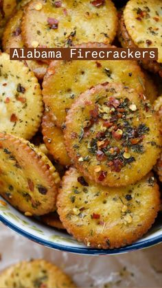 a bowl filled with fried food on top of a table