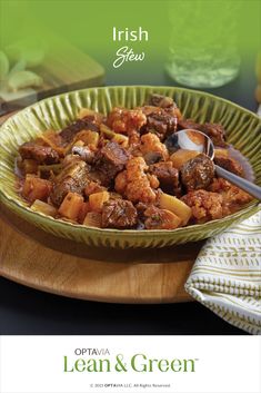 A hearty stew that can be made on the stove or in the slow cooker, our Irish Stew features tender cubes of beef and non-starchy veggies slow cooked in a savory broth. With 4 servings (1 Lean, 3 Green, 3 Condiments per serving), you can share this Lean & Green meal with family & friends or freeze leftovers for quick meals in the future. Did we mention it was developed by The Culinary Institute of America Consulting*? Optavia 30, Freeze Leftovers, Hearty Stew, Food Meaning, Culinary Institute Of America