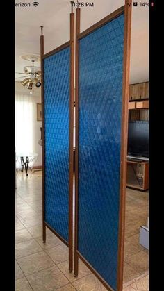 Stained Glass Room Divider, Mid Century Modern Room Dividers, Quirky House, Mid Century Room Divider, Industrial Decor Living Room, Interior Screen, Glass Room Divider, Stained Glass Door