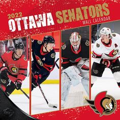 the ottawa wall calendar features three different hockey players