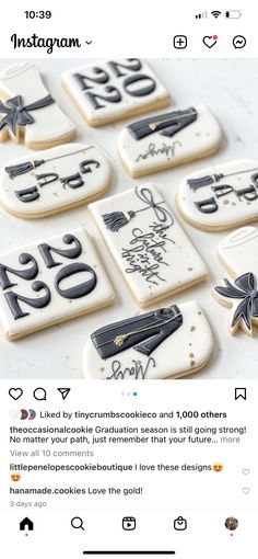 some cookies that have been decorated to look like numbers