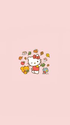 Sanrio Fall Widgets, Sanrio Fall Wallpaper Iphone, Hello Kitty October Wallpaper, Hello Kitty Halloween Wallpaper Ipad, Fall Wallpaper Sanrio, Y2k Fall Wallpaper, Autumn Pink Wallpaper, Fall Hello Kitty Pfp, Fall Girly Wallpaper