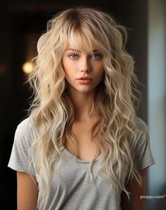 Why Curtain Bangs Are the Hottest Hair Trend Right Now! - Puqqu Blonde Medium Hair With Bangs, Curtain Bangs Long Hair Ponytail, Side Curtain Bangs Long Hair, Long Blonde Hair With Layers And Bangs, Curtain Bangs With Curls, Long Bang Hairstyles, Blonde Haircuts Long, Long Shag Hairstyles With Bangs, Shag Bangs Long Hair