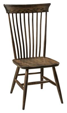 an old wooden chair on a white background