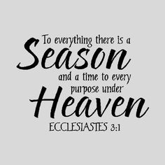 a quote that says to everything there is a season and a time to every purpose under heaven