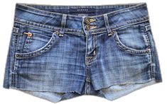 Y2k Short Length Denim Blue Jeans, Y2k Short Denim Blue Jeans, Y2k High Waist Denim Jean Shorts, Y2k Style Medium Wash Cutoff Bottoms, Y2k Cutoff Medium Wash Bottoms, Medium Wash Cutoff Bottoms Y2k Style, Y2k Cutoff Bottoms In Medium Wash, Y2k Mid-rise Denim Shorts, Y2k Style Cutoff Jean Shorts With Pockets