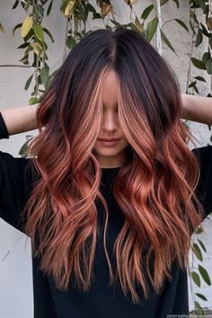 Dark Auburn Hair Balayage, Vibrant Balayage, Burgundy And Blonde Hair, Mahogany Balayage, Mahogany Hair Color, Hair For Fall, Low Ponytails, Hair Color Mahogany, Mahogany Hair