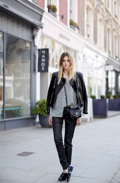 ¬ Street Style 2016, Blogger Street Style, Fashion Stand, Leather Jacket Outfits, Fall Street Style, Fashion Week Street Style