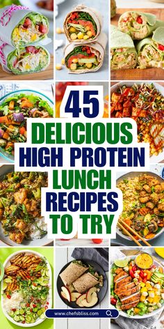 Power up your midday meal with these 45+ high-protein lunch recipes! Perfect for keeping you full, focused, and energized throughout the day, these recipes are packed with nutritious ingredients like lean meats, legumes, eggs, and plant-based proteins. Whether you're hitting the gym, managing a busy workday, or just aiming to eat healthier, this collection has the variety and flavor to suit every lifestyle. Get ready to level up your lunch game with these protein-packed ideas! Lean Meats, Protein Lunch, Eat Healthier, Easy Lunch Recipes, Easy Lunch, Lean Protein, Easy Lunches, Plant Based Protein, Lunch Recipes