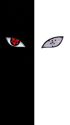 two black and white images with red eyes in the middle one has an eyeball on it's side