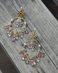 Indian Jewelry Earrings, Antique Jewellery Designs, Indian Jewellery Design Earrings, Indian Jewelry Sets, Gold Jewelry Simple, Indian Wedding Jewelry, Jewelry Design Earrings