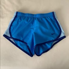 Good Condition. Not Worn Too Many Times. Look Brand New. Colorful Preppy Outfits, Nike Blue Athletic Shorts For Running, Nike Blue Sporty Shorts, Blue Nike Athletic Shorts, Nike Blue Sportswear Shorts, Sweatshirts Aesthetic, Nike Blue Athletic Shorts With Built-in Shorts, Nike Fits, Cute Running Outfit