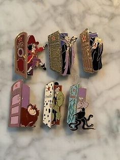 Disney PIN LE 1000 Dressing Room Door 6 PIN SET  | eBay Dressing Room Door, Rare Disney Pins, Disney Pins Sets, Anime Cover Photo, Room Door, Xmas Ideas, Disney Collectables, Room Doors, Disney Pins