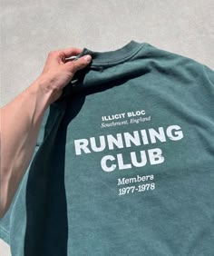 Running Club T shirt Easy 30 day return policy Minimal Shirt Design Inspiration, Run Club Aesthetic, Gym Merch, Branded Merch, T Shirt Basic, Training Logo, Minimal Shirt Design, Run Club, Running Club