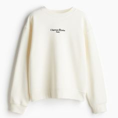 H&M Paris Sweatshirt, Xs Nwt Changed My Mind After The Return Date. Super Cute Sweatshirt! H&m Sweatshirt, Paris Sweatshirt, Cute Sweatshirts, H&m Tops, White Cream, Cream White, My Mind, H&m, Super Cute