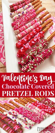 valentine's day chocolate covered pretzel rods