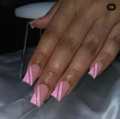 Nail Inspo Short Square, Square Acrylic Nails Short, Nail Inspo Short, Acrylic Nail Designs Coffin, Pink Tip Nails, Nails Short Acrylic, Acrylic Nails Short, Nail Pics, Ombre Acrylic Nails