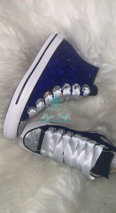 Bling Custom Converse, Sparkly Bedazzled Shoes, Crystal Accented Sneakers, Personalized Gift - Etsy Rhinestone Converse, Bedazzled Shoes Diy, Bedazzled Shoes, Bling Converse, Pretty Sneakers, Custom Converse, Diy Rhinestone, Sneakers Athletic, Etsy Personalized Gifts